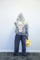GREY WASHED “CLUTCH” ZIP UP