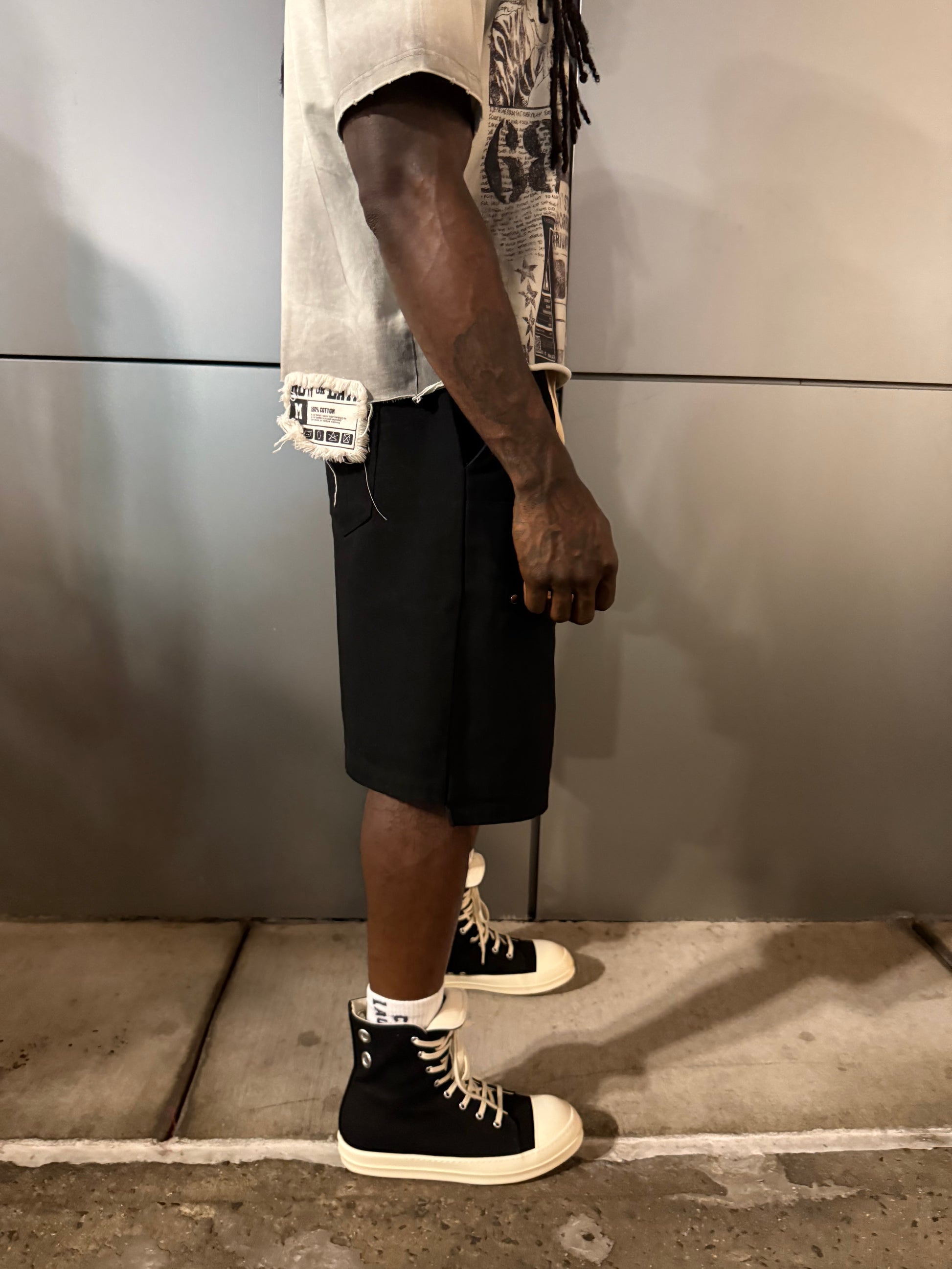 Black Canvas Shorts