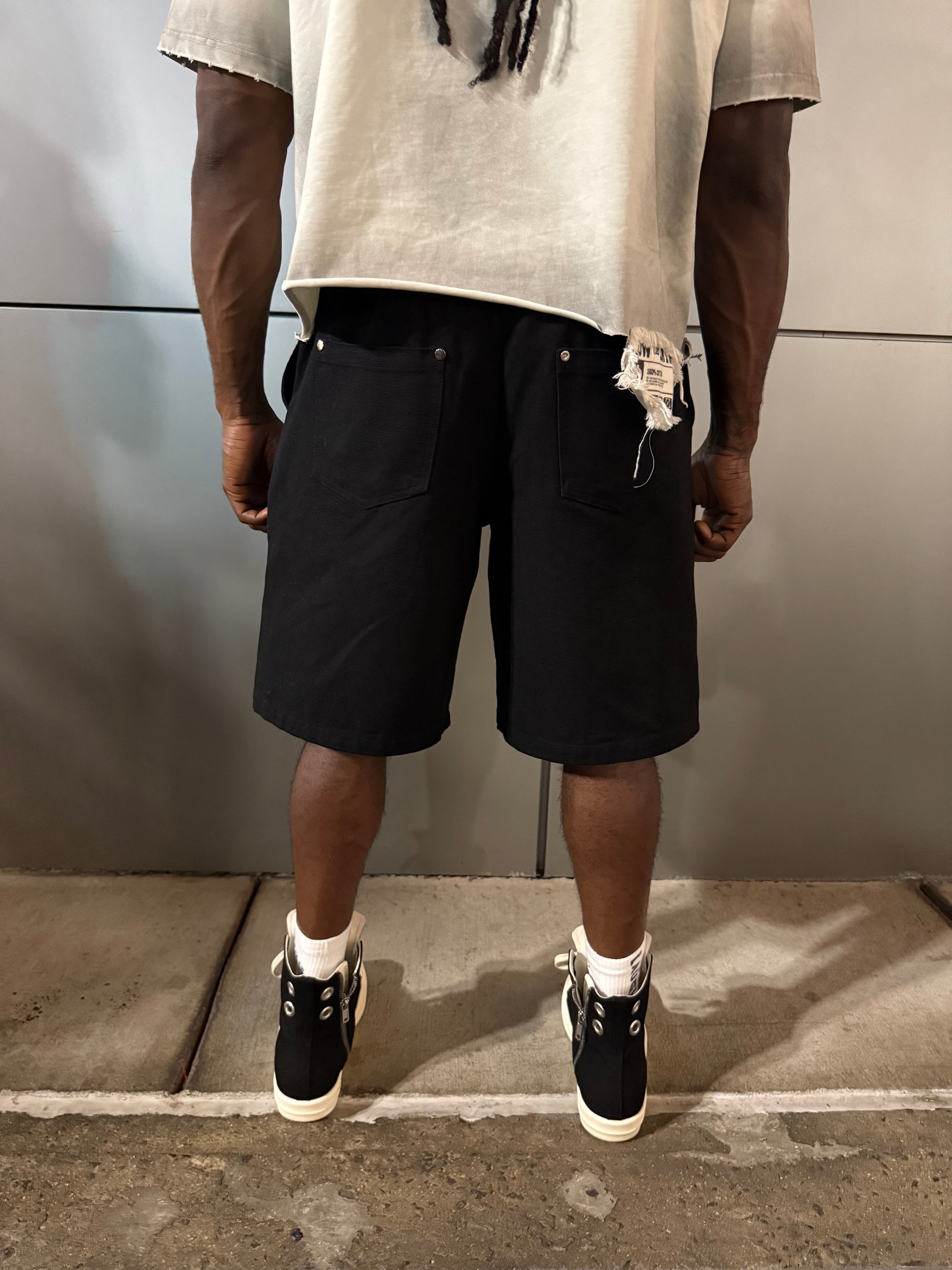 Black Canvas Shorts