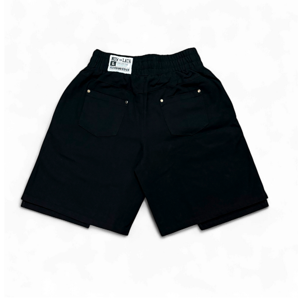 Black Canvas Shorts