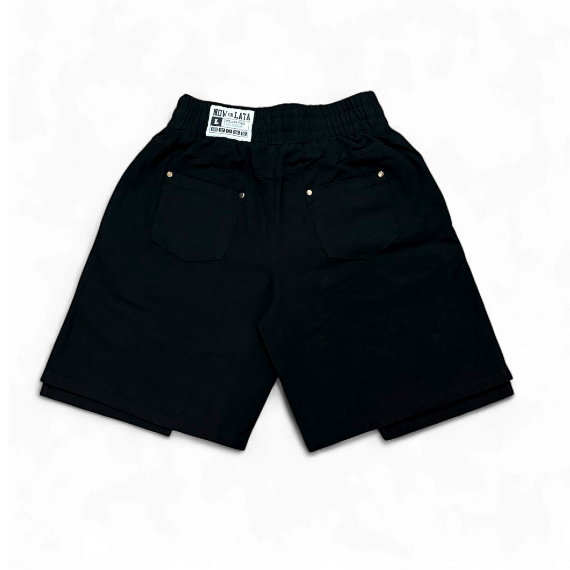 Black Canvas Shorts