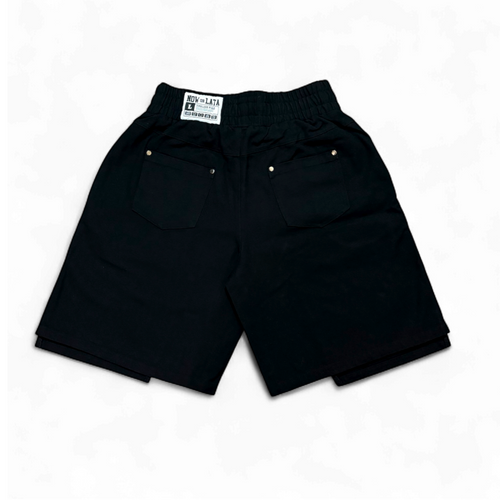 Black Canvas Shorts